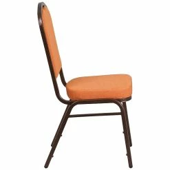 Flash Furniture HERCULES Series Crown Back Stacking Banquet Chair With Orange Fabric And 2.5'' Thick Seat, Copper Vein Frame -Stackable Folding Chairs Sales unnamed file 736