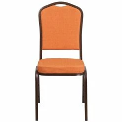Flash Furniture HERCULES Series Crown Back Stacking Banquet Chair With Orange Fabric And 2.5'' Thick Seat, Copper Vein Frame -Stackable Folding Chairs Sales unnamed file 737