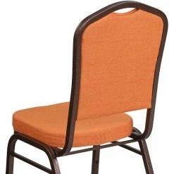 Flash Furniture HERCULES Series Crown Back Stacking Banquet Chair With Orange Fabric And 2.5'' Thick Seat, Copper Vein Frame -Stackable Folding Chairs Sales unnamed file 738