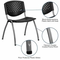 Flash Furniture HERCULES Plastic Stack Chair, Black (RUT-F01A-BK-GG) -Stackable Folding Chairs Sales unnamed file 747