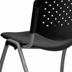 Flash Furniture HERCULES Plastic Stack Chair, Black (RUT-F01A-BK-GG) -Stackable Folding Chairs Sales unnamed file 750