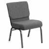 Flash Furniture HERCULES 21'' Church Chairs W/3.75'' Seat Silver Vein Frame (XUCH0221GYSV) -Stackable Folding Chairs Sales unnamed file 752