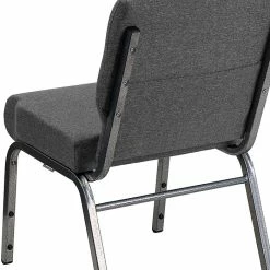 Flash Furniture HERCULES 21'' Church Chairs W/3.75'' Seat Silver Vein Frame (XUCH0221GYSV) -Stackable Folding Chairs Sales unnamed file 759