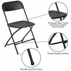 Flash Furniture HERCULES Plastic Office Chair, Black (LE-L-3-BK-GG) -Stackable Folding Chairs Sales unnamed file 764