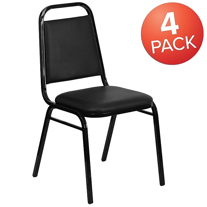 Flash Furniture HERCULES Vinyl Office Chair, Black, 4/Pack (FD-BHF-2-GG) 5 Flash Furniture HERCULES Vinyl Office Chair, Black, 4/Pack (FD-BHF-2-GG) - Image 3