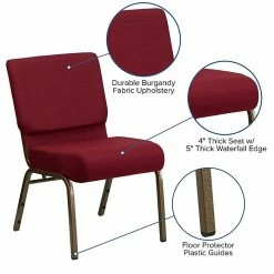 Flash Furniture HERCULES™ Fabric Stacking Church Chair With 4"T Seat, Burgundy (FCH2214GV369) -Stackable Folding Chairs Sales unnamed file 812