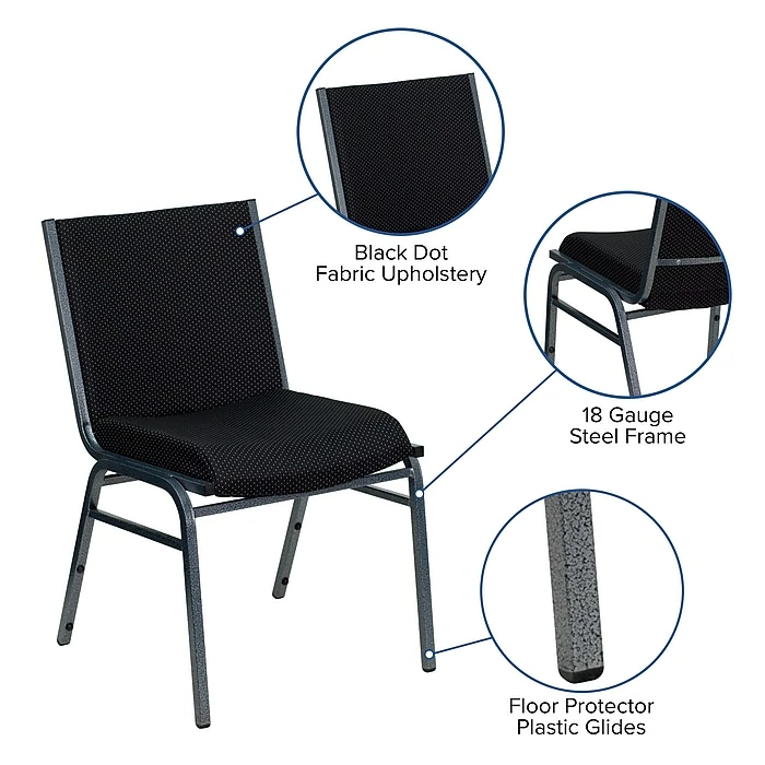 Flash Furniture HERCULES 3'' Thick Padded Stack Chairs (XU60153BK) 9 Flash Furniture HERCULES 3'' Thick Padded Stack Chairs (XU60153BK) - Image 7