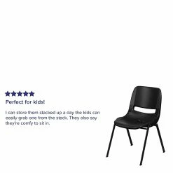 Flash Furniture HERCULES Plastic Shell Stack Chair, Black (RUT-EO1-BK-GG) -Stackable Folding Chairs Sales unnamed file 843