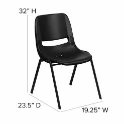 Flash Furniture HERCULES Plastic Shell Stack Chair, Black (RUT-EO1-BK-GG) -Stackable Folding Chairs Sales unnamed file 845