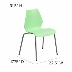 Flash Furniture Hercules Series Polypropylene Stackable Chair With Silver Frame, Green -Stackable Folding Chairs Sales unnamed file 872