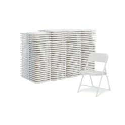 Stackable Folding Chairs Sales 25 National Public Seating 800 Series Premium Lightweight Plastic Folding Chair, Bright White, 100 Pk (821/100)