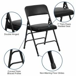 Flash Furniture HERCULES Vinyl Upholstered Reception Chair, Black, 4/Pack (HA-MC309AV-BK-GG) -Stackable Folding Chairs Sales unnamed file 91