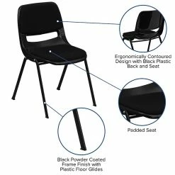 Flash Furniture HERCULES Plastic Shell Stack Chair, Black (RUTEO101PADGG) 15 Flash Furniture HERCULES Plastic Shell Stack Chair, Black (RUTEO101PADGG) -Stackable Folding Chairs Sales unnamed file 914