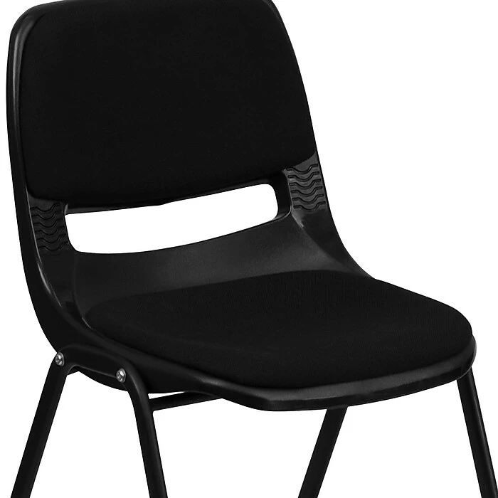 Flash Furniture HERCULES Plastic Shell Stack Chair, Black (RUTEO101PADGG) 10 Flash Furniture HERCULES Plastic Shell Stack Chair, Black (RUTEO101PADGG) - Image 8