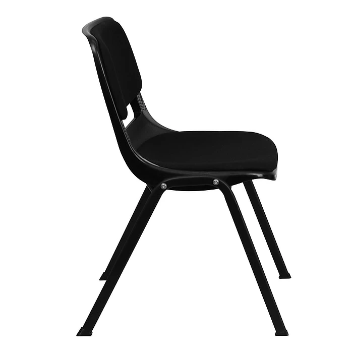 Flash Furniture HERCULES Plastic Shell Stack Chair, Black (RUTEO101PADGG) 11 Flash Furniture HERCULES Plastic Shell Stack Chair, Black (RUTEO101PADGG) - Image 9