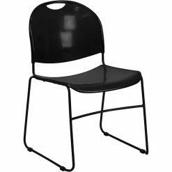 Flash Furniture HERCULES™ Polypropylene Black Frame Ultra Compact Stack Chair, Black, 15/Pack -Stackable Folding Chairs Sales unnamed file 929