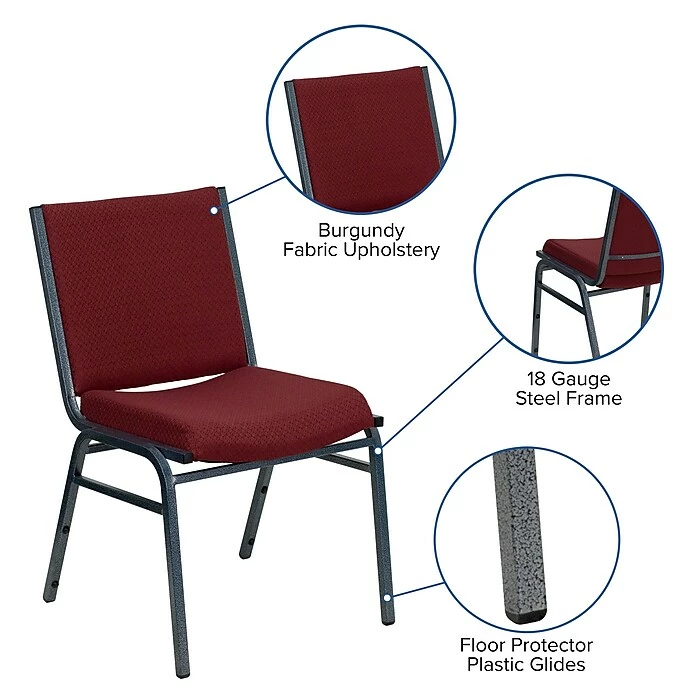 Flash Furniture HERCULES 3'' Thick Padded Stack Chairs (XU60153BY) 9 Flash Furniture HERCULES 3'' Thick Padded Stack Chairs (XU60153BY) - Image 7