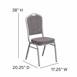 Flash Furniture HERCULES Series Crown Back Stacking Banquet Chair, Silver (FDC01S12) -Stackable Folding Chairs Sales unnamed file 961
