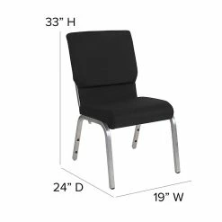 Flash Furniture HERCULES™ Fabric Stacking Church Chair, Black, Silver Vein Frame (XUCH60096BKSV) -Stackable Folding Chairs Sales unnamed file 976