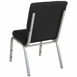 Flash Furniture HERCULES™ Fabric Stacking Church Chair, Black, Silver Vein Frame (XUCH60096BKSV) -Stackable Folding Chairs Sales unnamed file 977