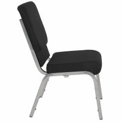 Flash Furniture HERCULES™ Fabric Stacking Church Chair, Black, Silver Vein Frame (XUCH60096BKSV) -Stackable Folding Chairs Sales unnamed file 979