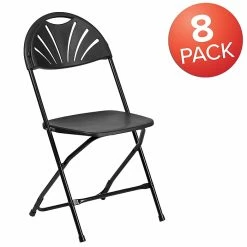 Flash Furniture HERCULES Series 800 Lb. Capacity Plastic Fan Back Folding Chair 8/Pack (8LEL4BK) -Stackable Folding Chairs Sales unnamed file 988