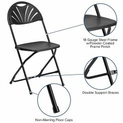 Flash Furniture HERCULES Series 800 Lb. Capacity Plastic Fan Back Folding Chair 8/Pack (8LEL4BK) -Stackable Folding Chairs Sales unnamed file 991