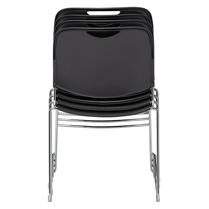 National Public Seating NPS 8500 Series Hi-Tech Ultra-Compact Plastic Seat/Back Stack Chair, Gunmetal/Chrome, 4 Pack (8502/4) 7 National Public Seating NPS 8500 Series Hi-Tech Ultra-Compact Plastic Seat/Back Stack Chair, Gunmetal/Chrome, 4 Pack (8502/4) - Image 5